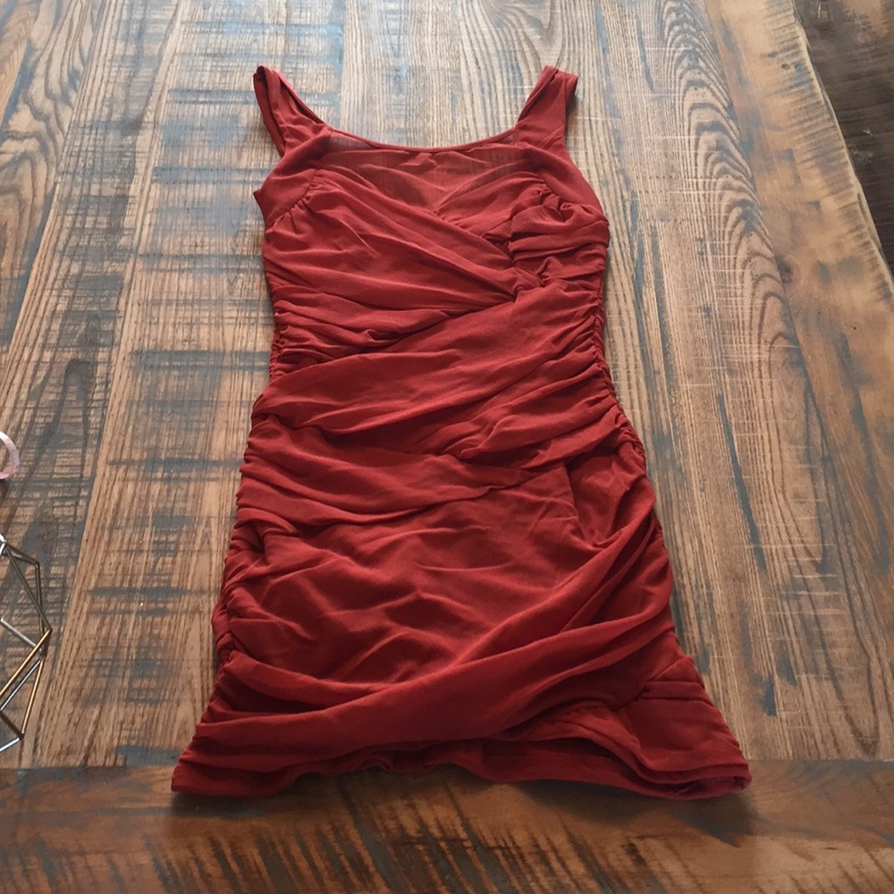 Bardot Women’s Burnt Orange Saturn Wrap Dress